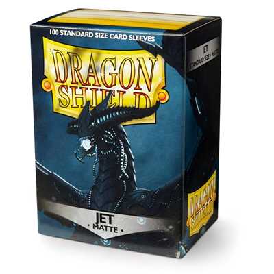 AT-11024 Dragon Shield Standard Sleeves - Matte Jet (100 Sleeves)