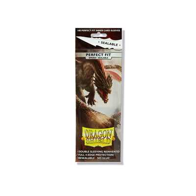 AT-13223 Dragon Shield Standard Perfect Fit Sealable Sleeves - Smoke (100 Sleeves)