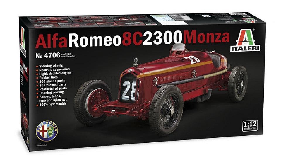 ALFA ROMEO | F1  8C 2300 MONZA N 28 WINNER MONACO GP 1932 TAZIO NUVOLARI | RED