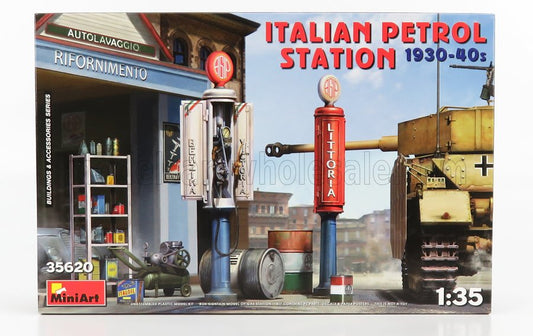 DIORAMA | GARAGE STAZIONE DI SERVIZIO - ITALIAN PETROL STATION 1930-40s | /