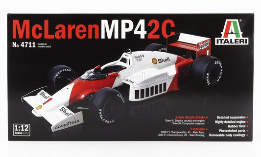 McLAREN | F1  MP42C N 1 WORLD CHAMPION ALAIN PROST + N 2 KEKE ROSBERG SEASON 1986 | WHITE RED