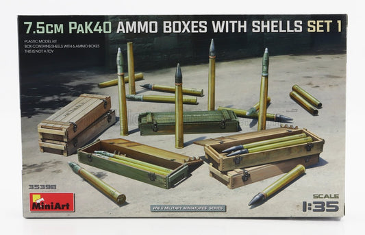 ACCESSORIES | 7.5 CM PAK 40 AMMO BOXES WITH SHELLS MILITARY SET I 1945 | /