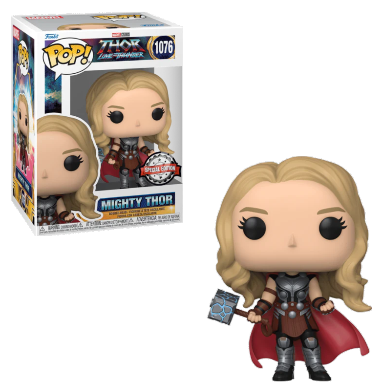 Funko Pop! Marvel: Thor Love and Thunder – Mighty Thor (without Helmet) (Metallic) (Special Edition) #1076