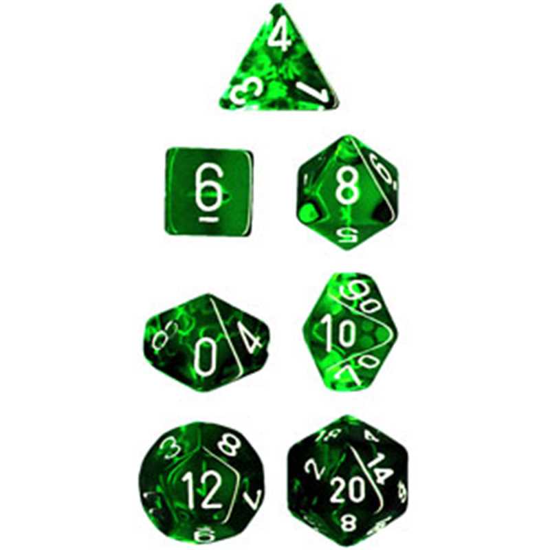 23075 Green Translucent Dice