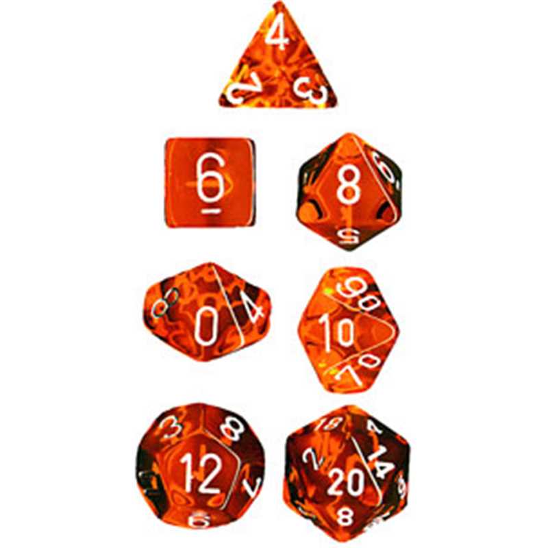 23073 Orange Translucent Dice