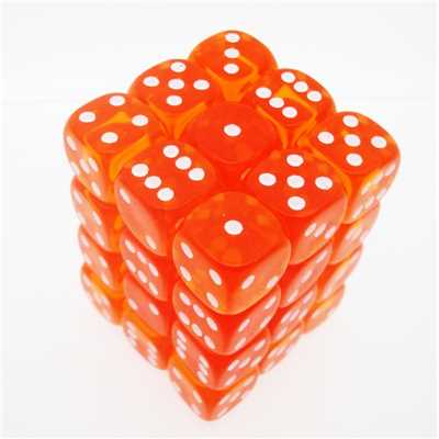 23803 12mm d6 Orange/white Dice Block (36-Dice)