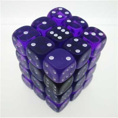 23807 12mm d6 Purple/White Dice Block (36-Dice)