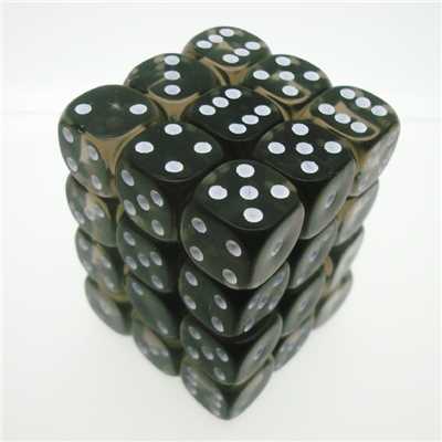 23808 12mm d6 Smoke/White Dice Block (36-Dice)