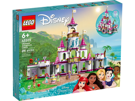 LEGO 43205 Disney Princess Ultimate Adventure Castle Construction Toy