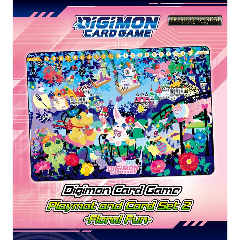 Digimon Card Game Playmat and Card Set 2 - Floral Fun [PB-09]