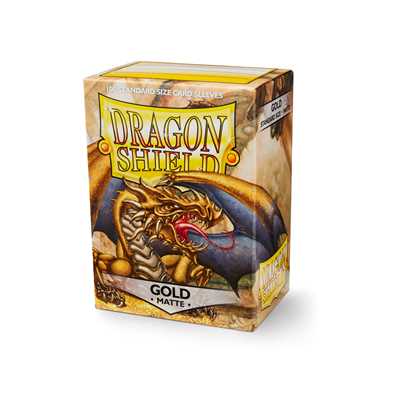 AT-10006 Dragon Shield Standard Sleeves - Gold (100 Sleeves)