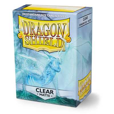 AT-11001 Dragon Shield Standard Sleeves - Matte Clear (100 Sleeves)