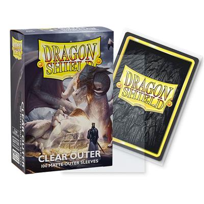 AT-13002 Dragon Shield Standard Outer Sleeves - Matte Clear (100 Sleeves)