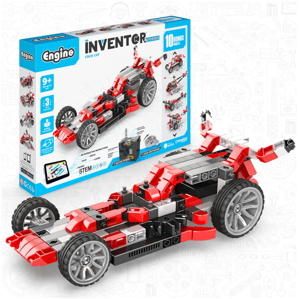 Engino Εκπαιδευτικό Παιχνίδι Inventor Motorized Race Car with 10 bonus models