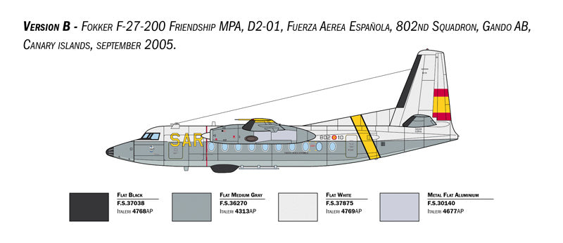 Fokker F-27 Maritime Patrol type cargo 1/72