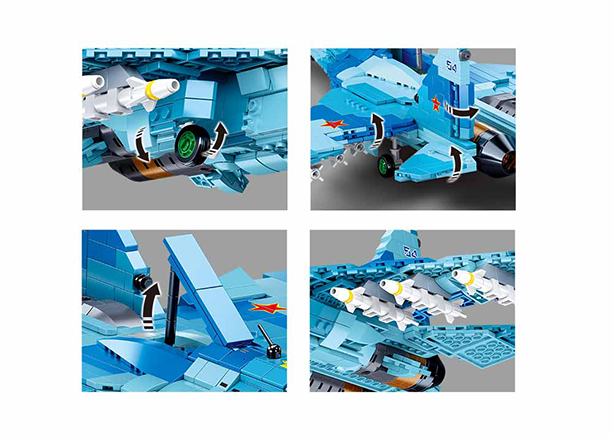 Sluban Blue Jet Fighter 2 in 1