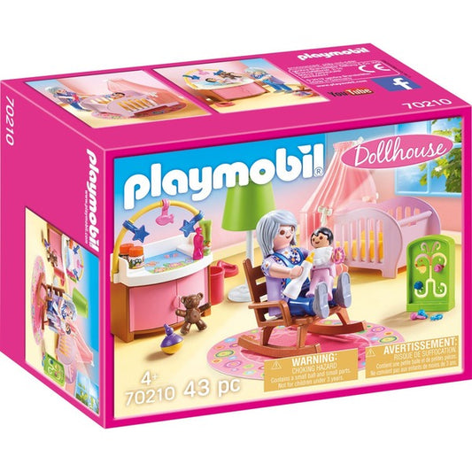 PLAYMOBIL 70210 Κουκλόσπιτο Βρεφικό Δωμάτιο, Παιχνίδι Κατασκευών