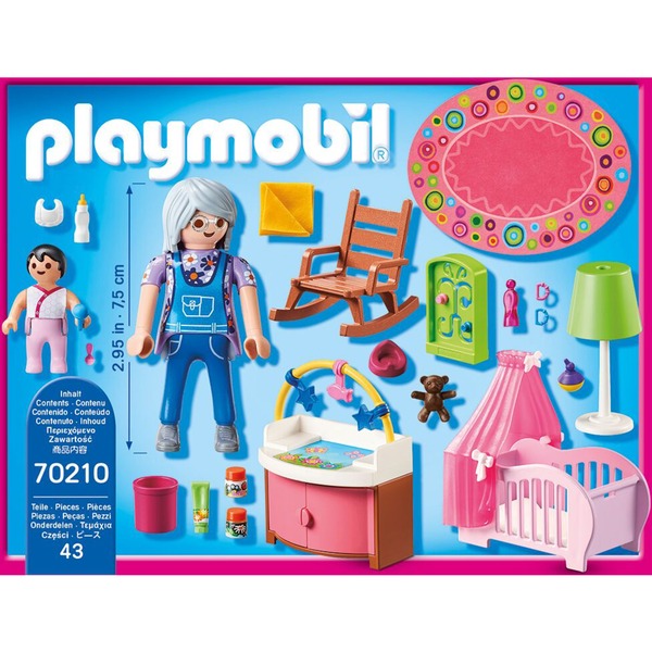 PLAYMOBIL 70210 Κουκλόσπιτο Βρεφικό Δωμάτιο, Παιχνίδι Κατασκευών