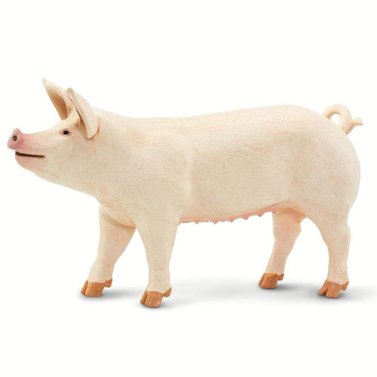 Large White Pig Toy