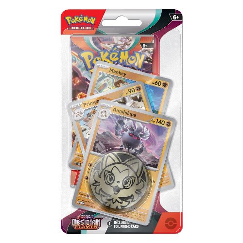 Pokemon TCG Scarlet & Violet Obsidian Flames - Mankey Premium Checklane Blister